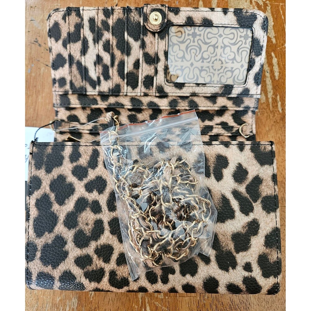 Leopard Animal Print Purse Wallet Clutch Phone Holder Case New w/ Tags Crossbody - Picture 6 of 6
